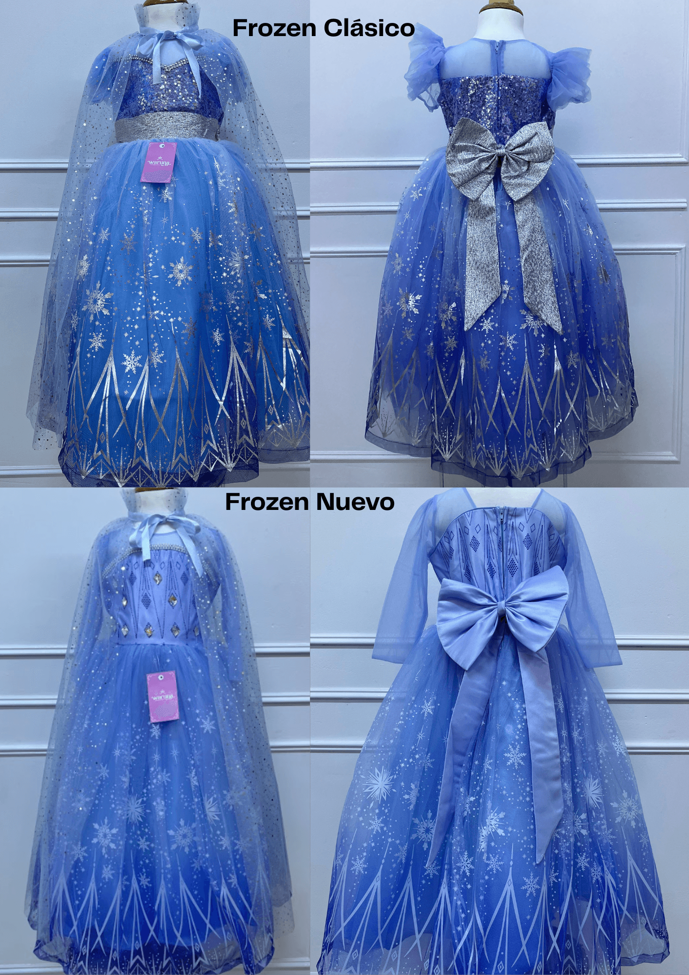 Vestido Frozen Nuevo — 1,2,4,6,8,10,12,14