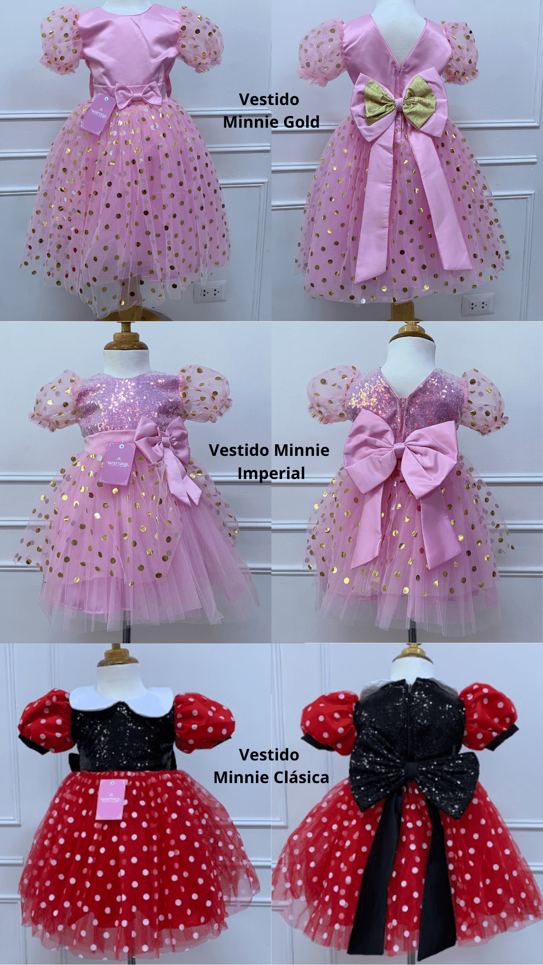 Vestido Minnie Rojo — 1,2,4,6,8,10,12,14