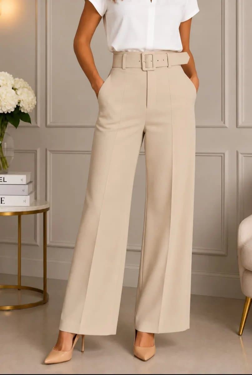 Pantalon Correa — Pantalon Correa - Beige claro - M