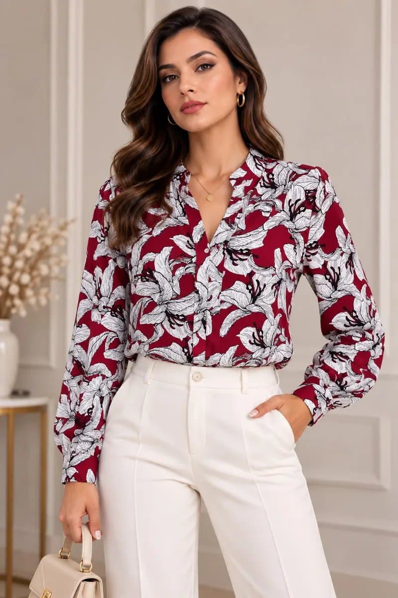 Blusa Maya — Blusa Maya - Vino - L