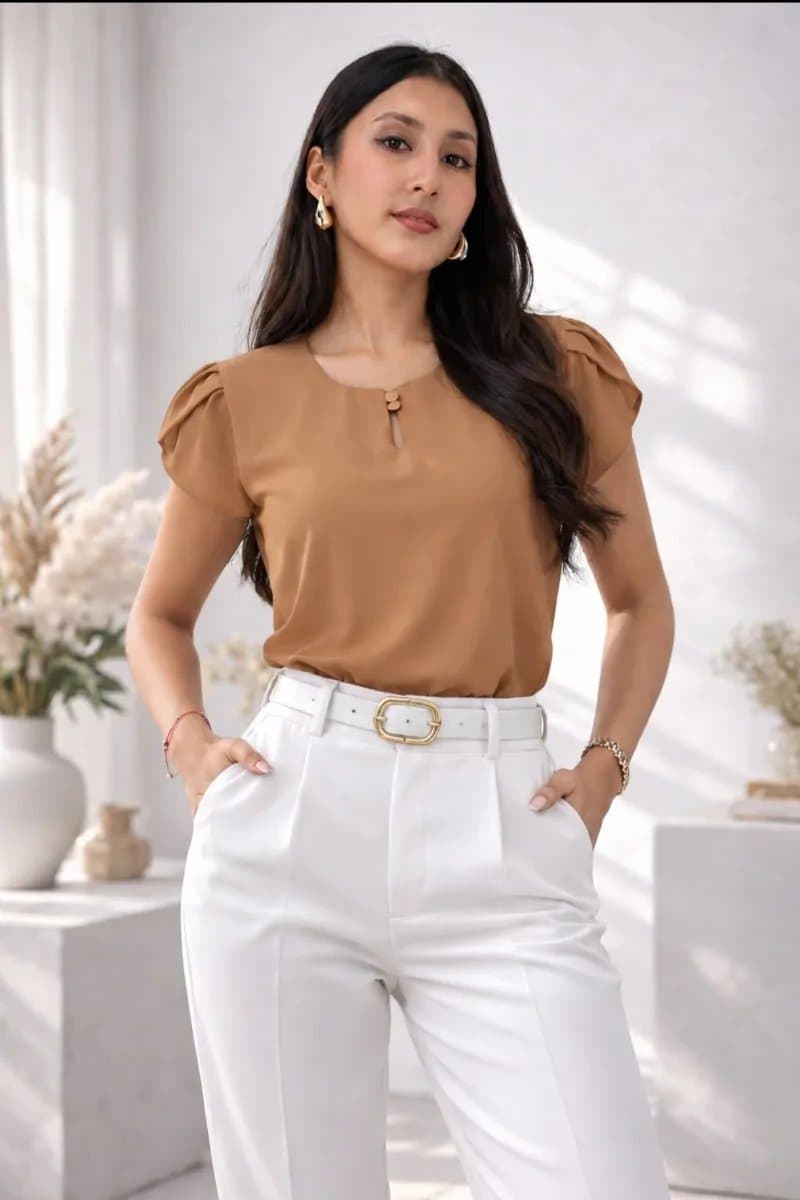 Blusa Luna — Blusa Luna - Beige - M