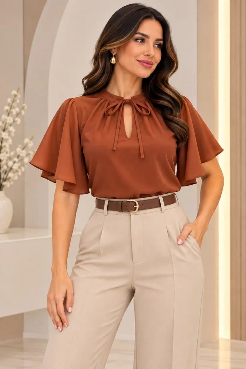 Blusa Vero — Blusa Vero - Camel - M