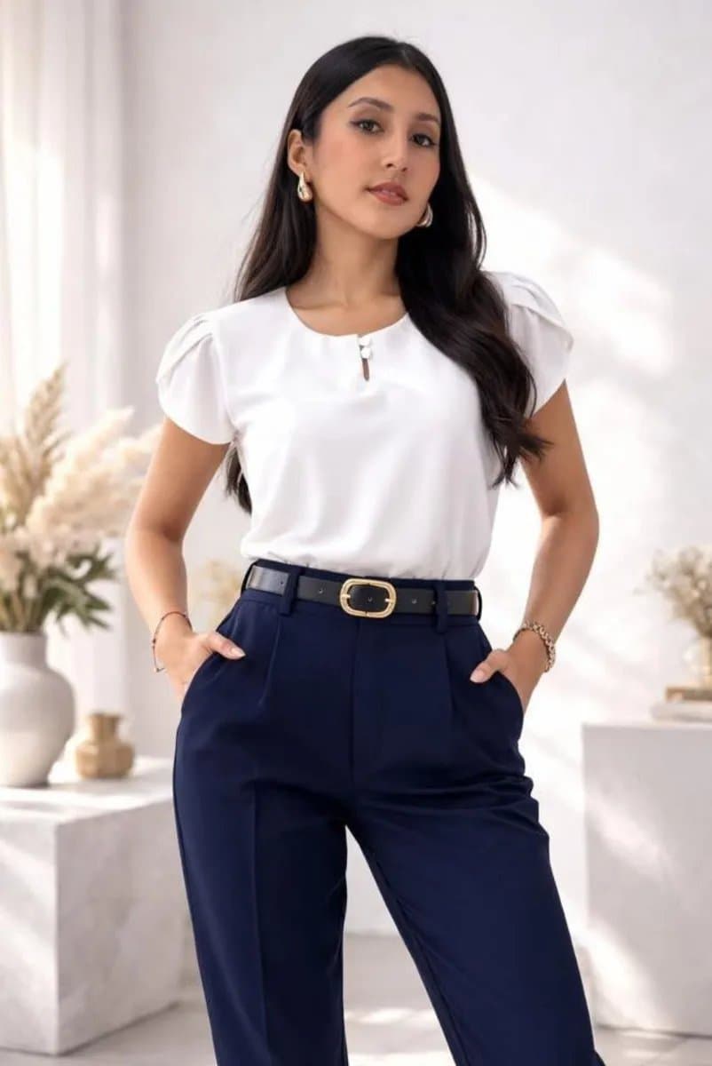 Blusa Luna — Blusa Luna - Perla - L