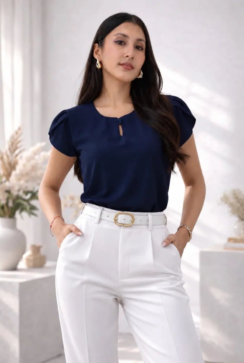 Blusa Luna — Blusa Luna - Azul noche - M
