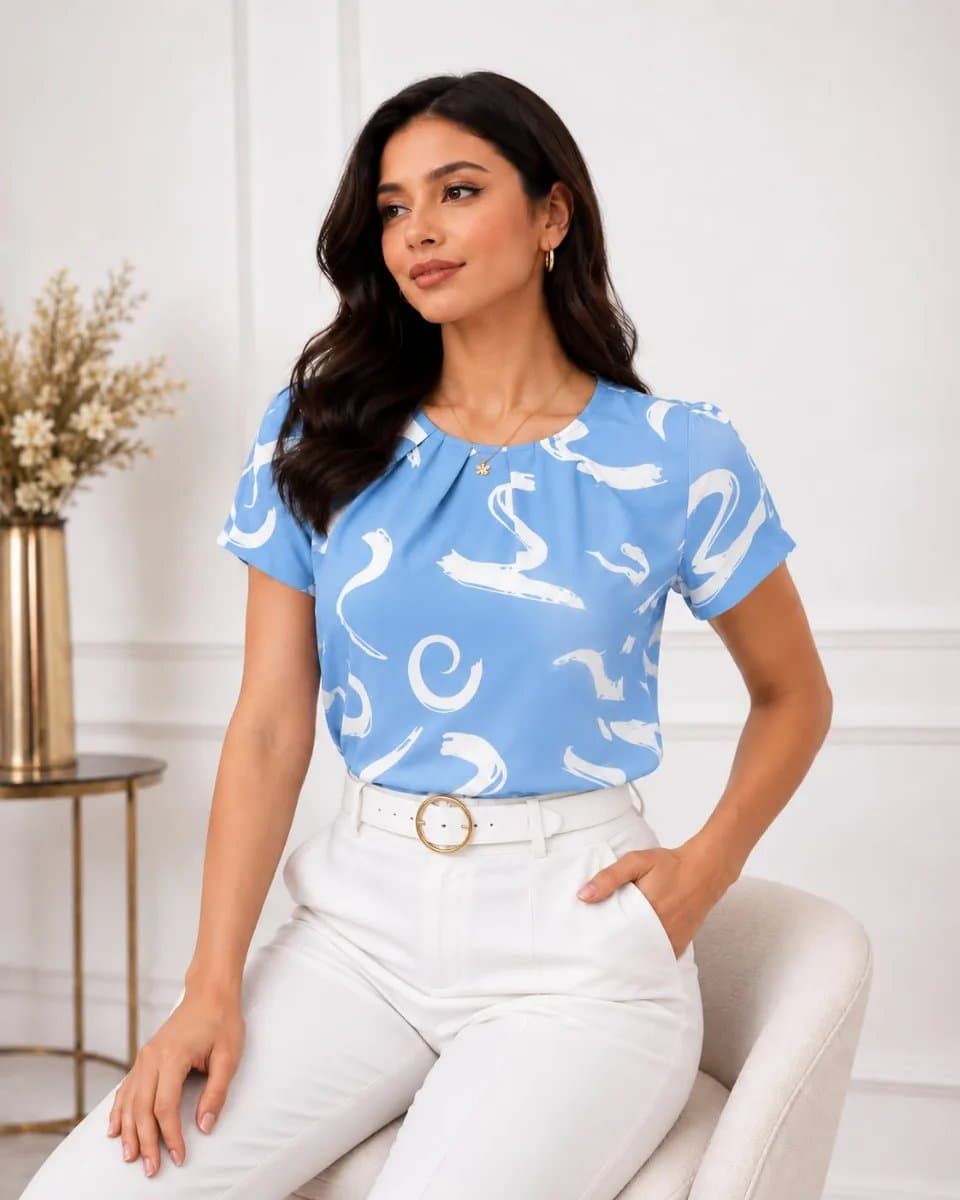 Blusa Yuli — Blusa Yuli - Celeste - L