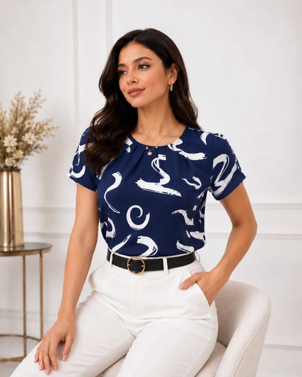 Blusa Yuli — Blusa Yuli - Azul noche - M