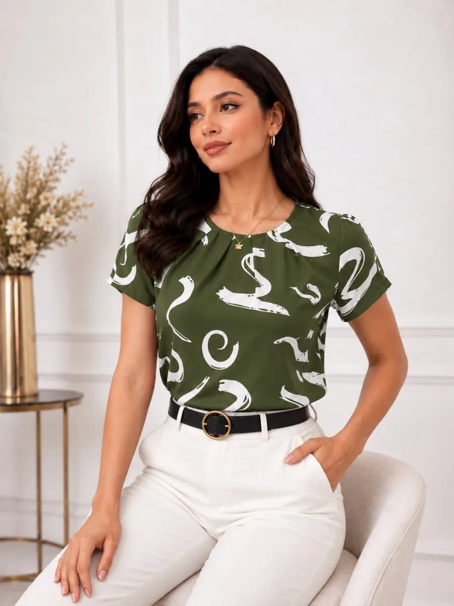 Blusa Yuli — Blusa Yuli - Verde Militar - L