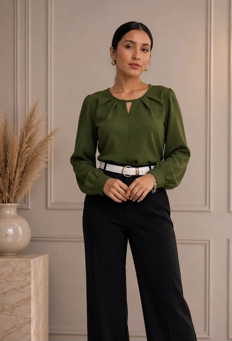 Blusa Mia — Blusa Mia - Verde Militar - L