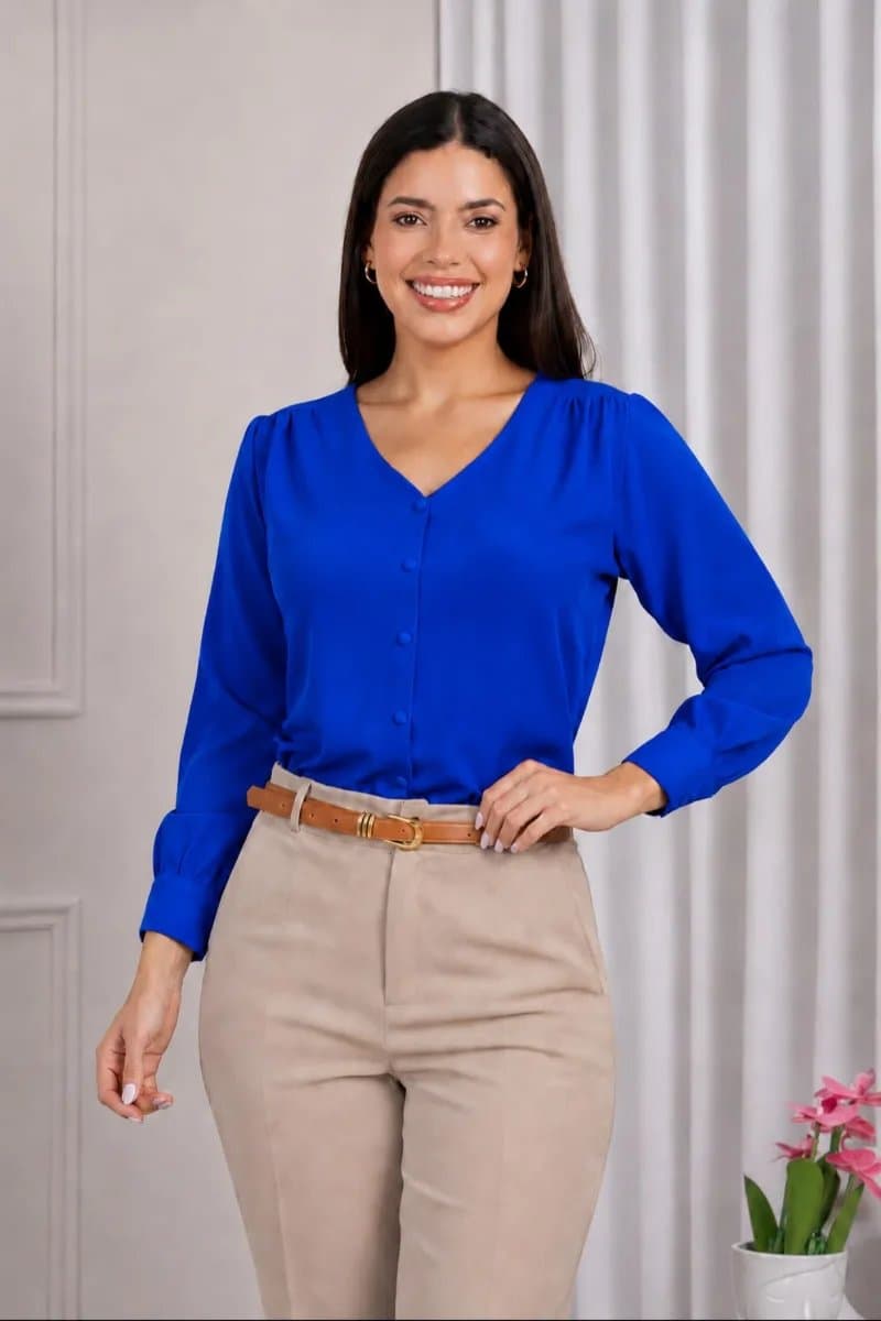 Blusa Rosalia — Blusa Rosalia - Azulino - L