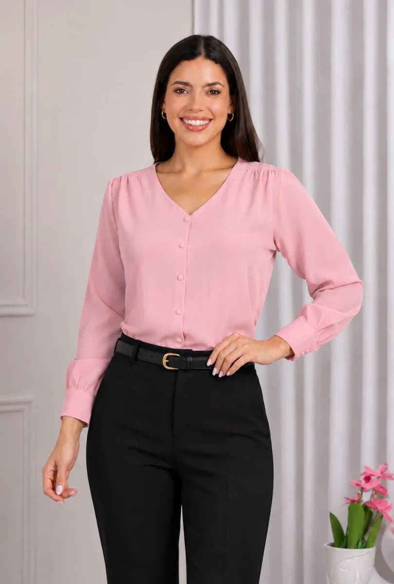 Blusa Rosalia — Blusa Rosalia - Palo rosa - M