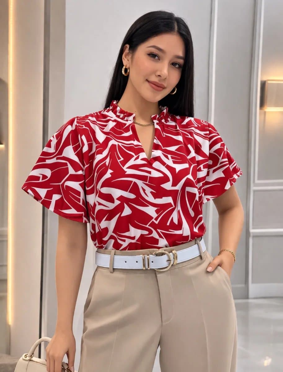 Blusa Oreana — Blusa Oreana - rojo - M