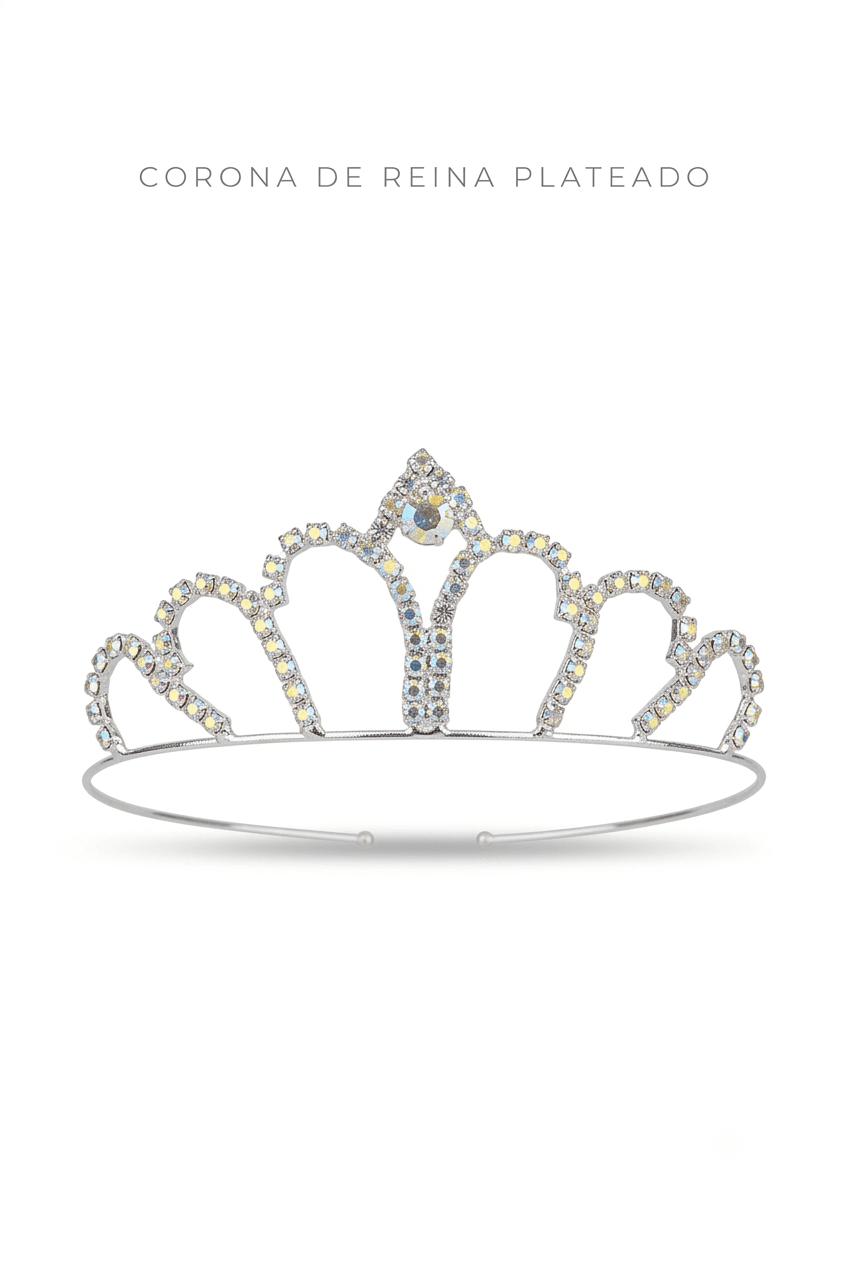 Corona reina plateada