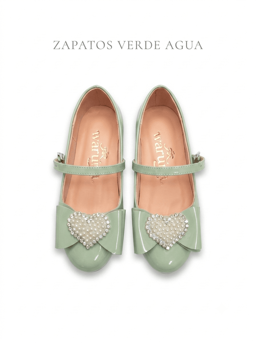 Zapato verde agua