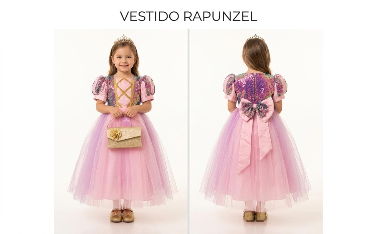 Vestido Rapunzel — Vestido Rapunzel - Talla 4