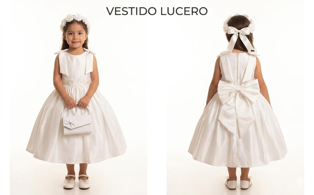 Vestido Lucero — Vestido Lucero Blanco T10