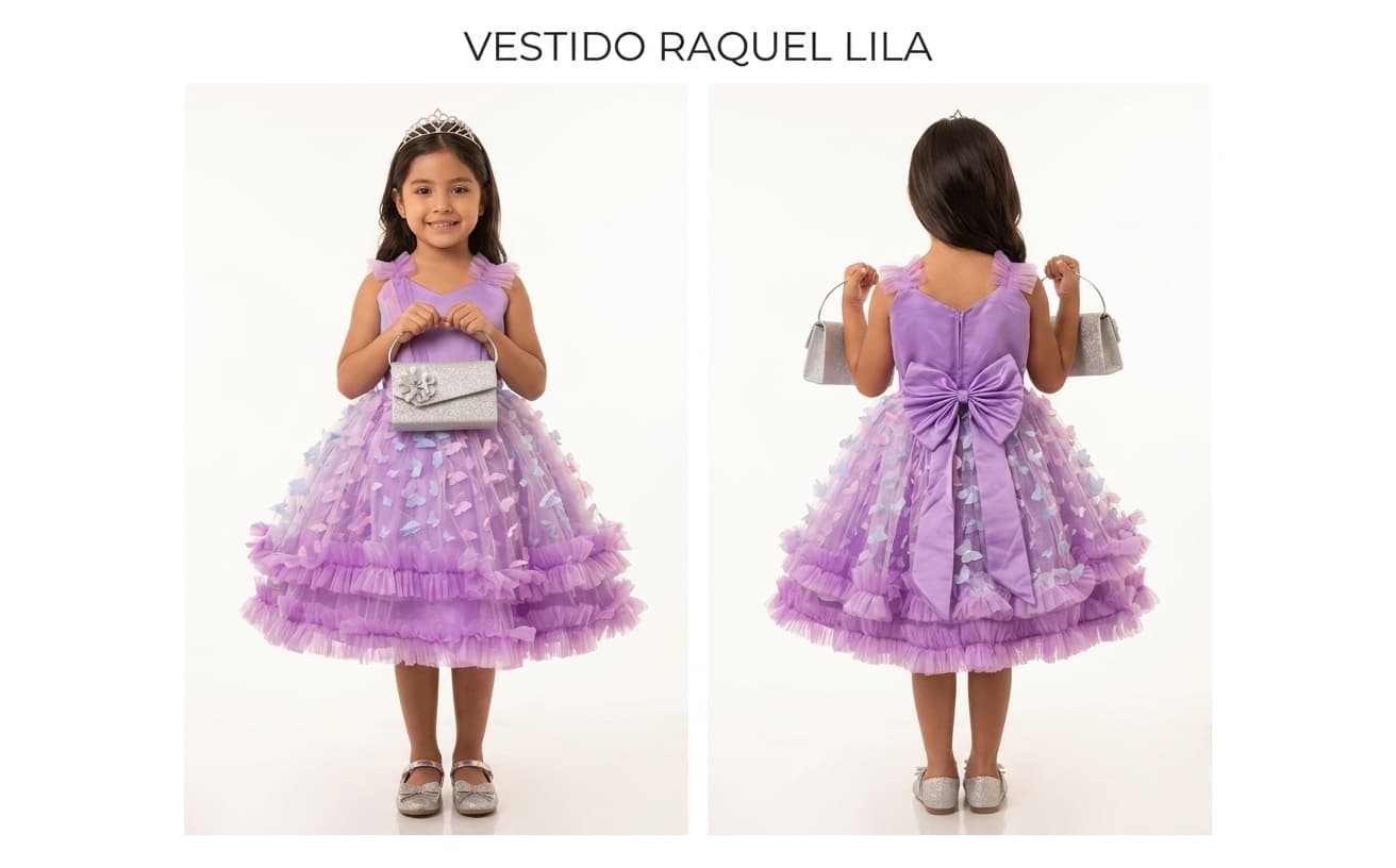 Vestido Raquel Lila — Vestido Raquel Lila - Talla 4