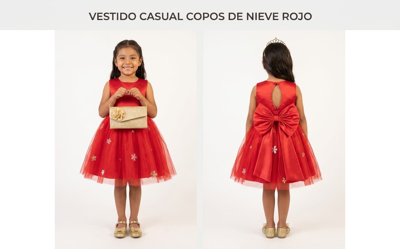 Casual copos de nieve rojo