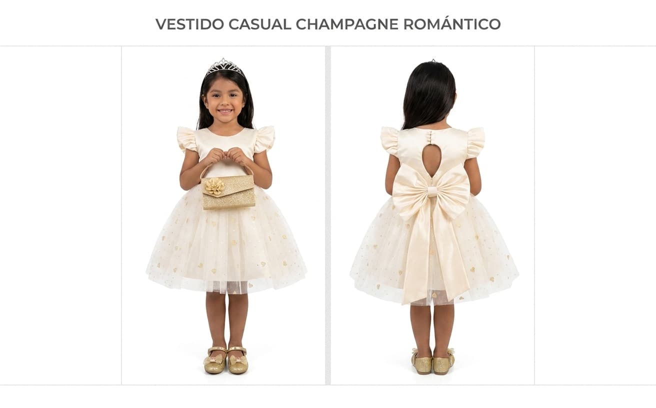 Casual champagne romántico