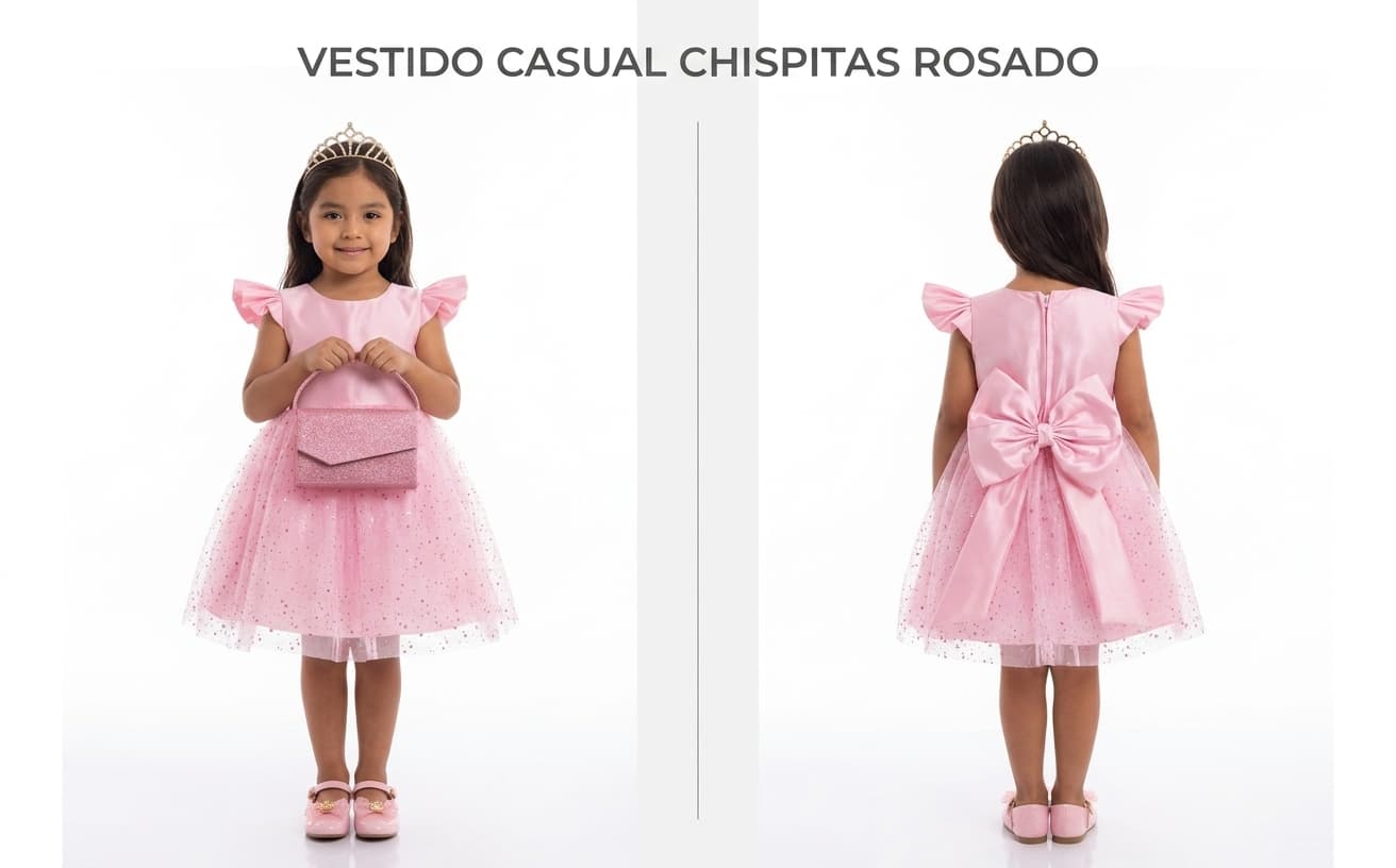 Casual chispitas rosado