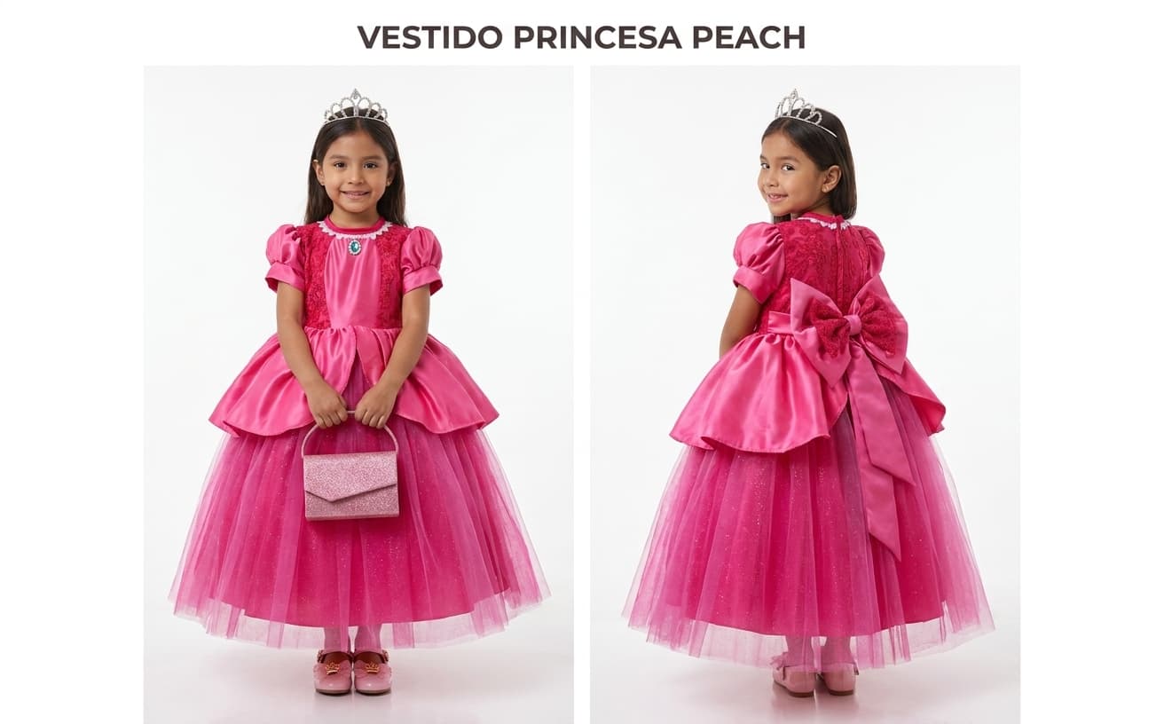 Vestido Princesa Peach — Vestido Princesa Peach - Talla 1