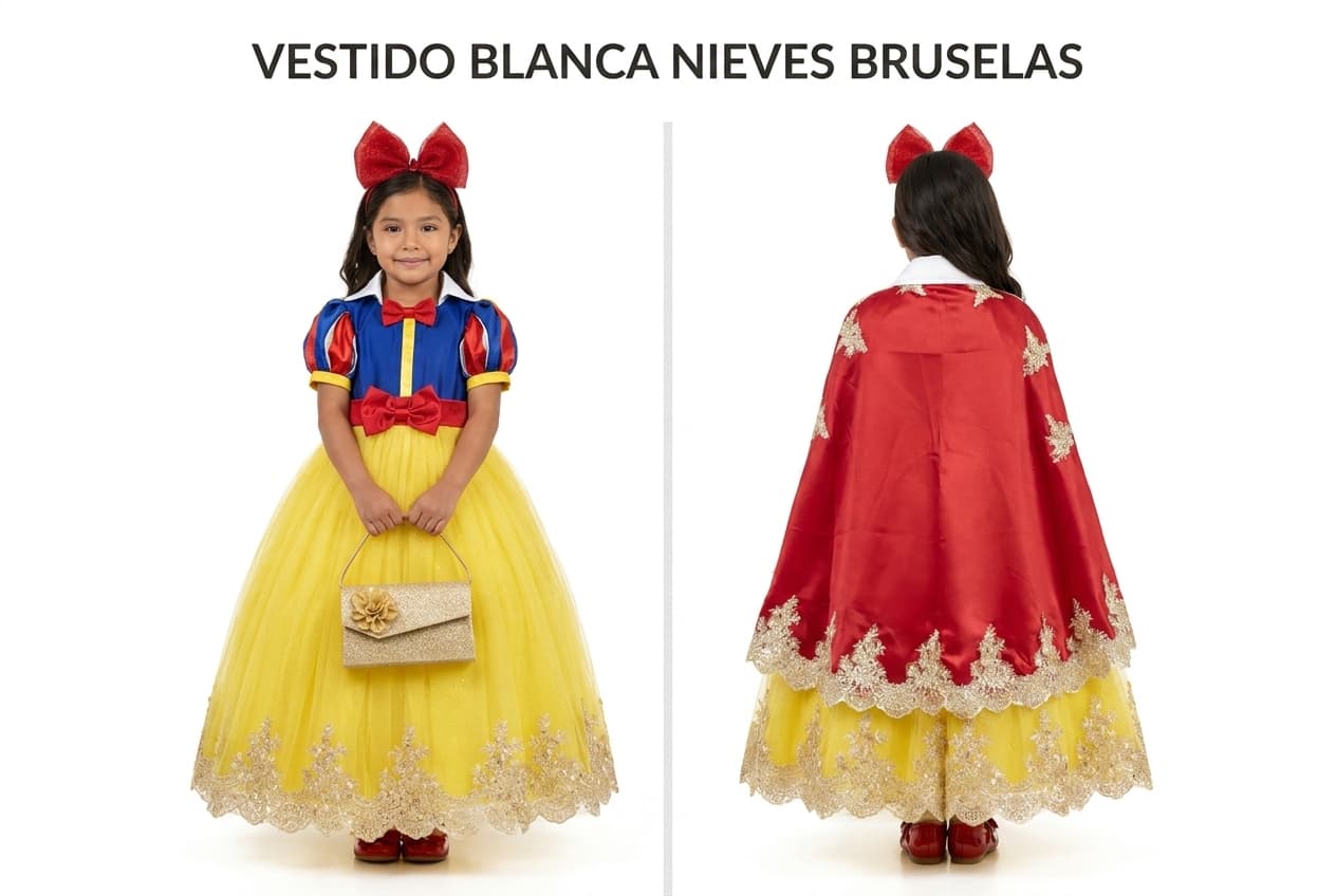 Vestido Blanca Nieves Bruselas — Vestido Blanca Nieves Bruselas - Talla 1