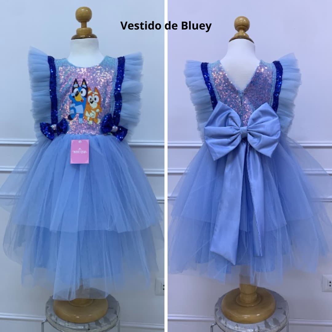Vestido Bluey — Vestido Bluey Azul T10