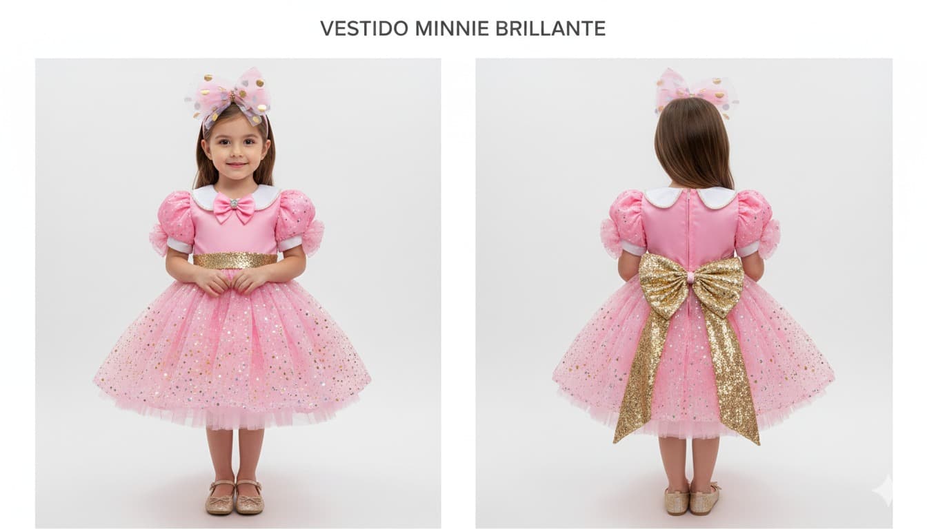 Vestido Minnie Brillante Rosado — 8