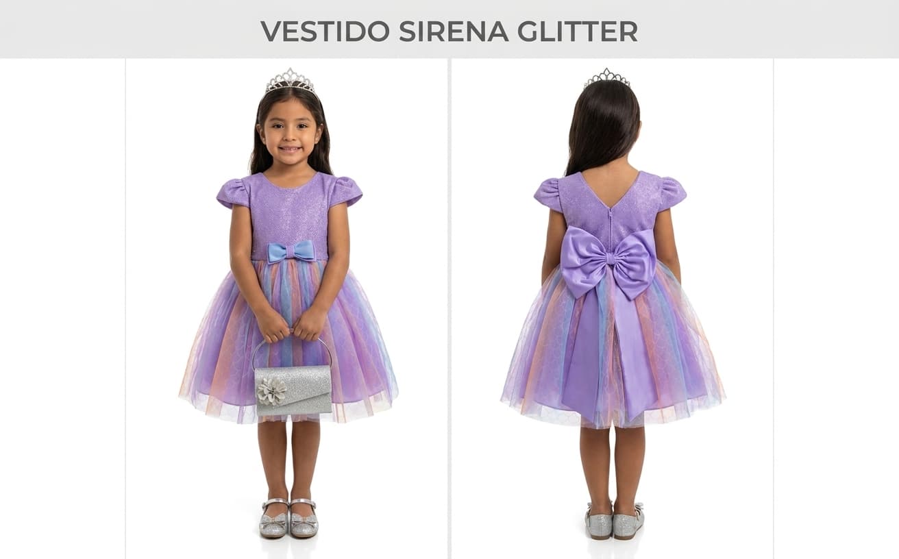 Vestido Sirena Glitter — 1,2,4,6