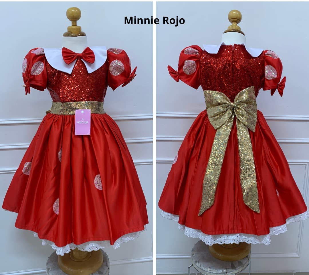 Vestido Minnie Rojo — Vestido Minnie Rojo - Talla 2