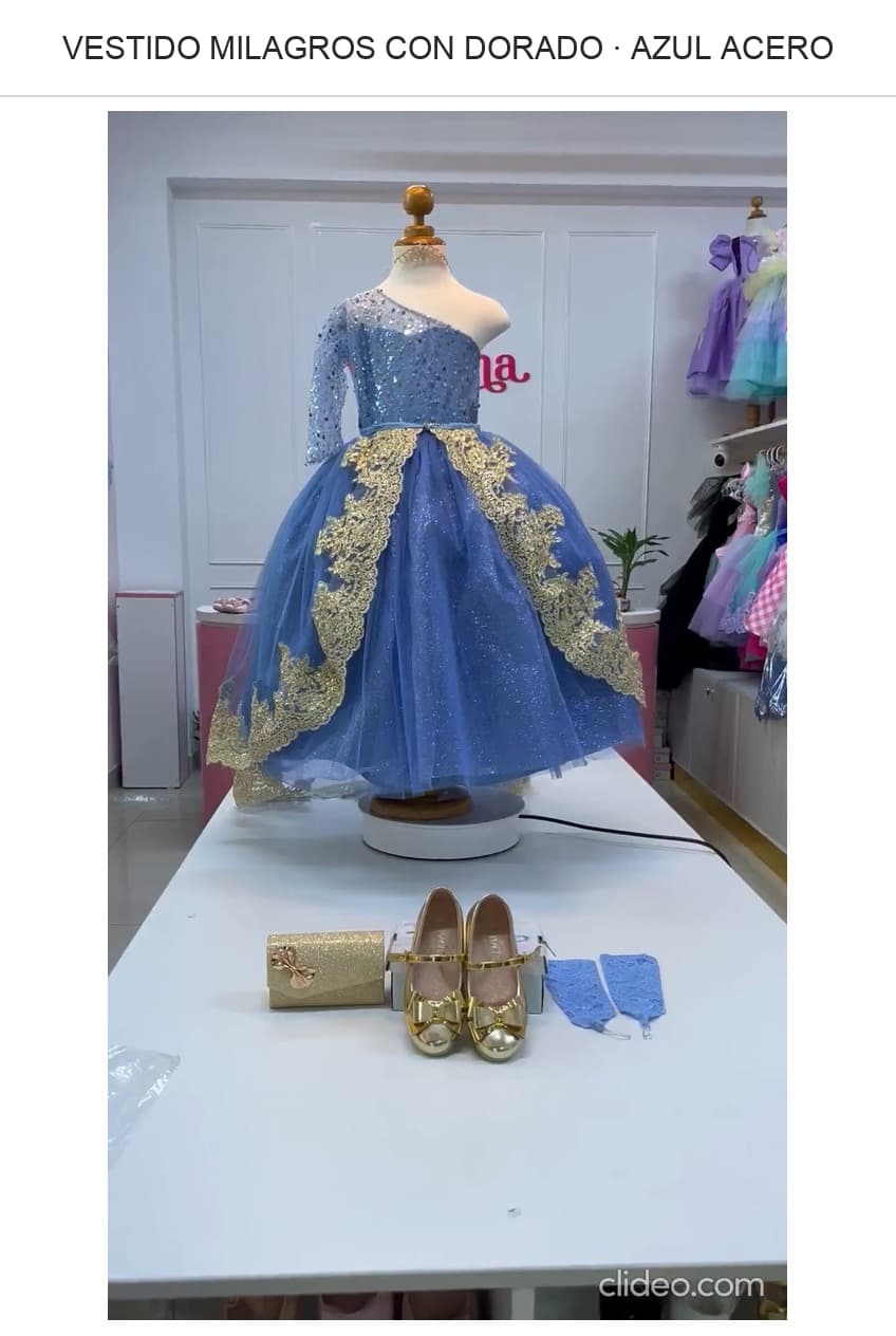 Milagros con Dorado — Milagros con Dorado Azul Acero T8