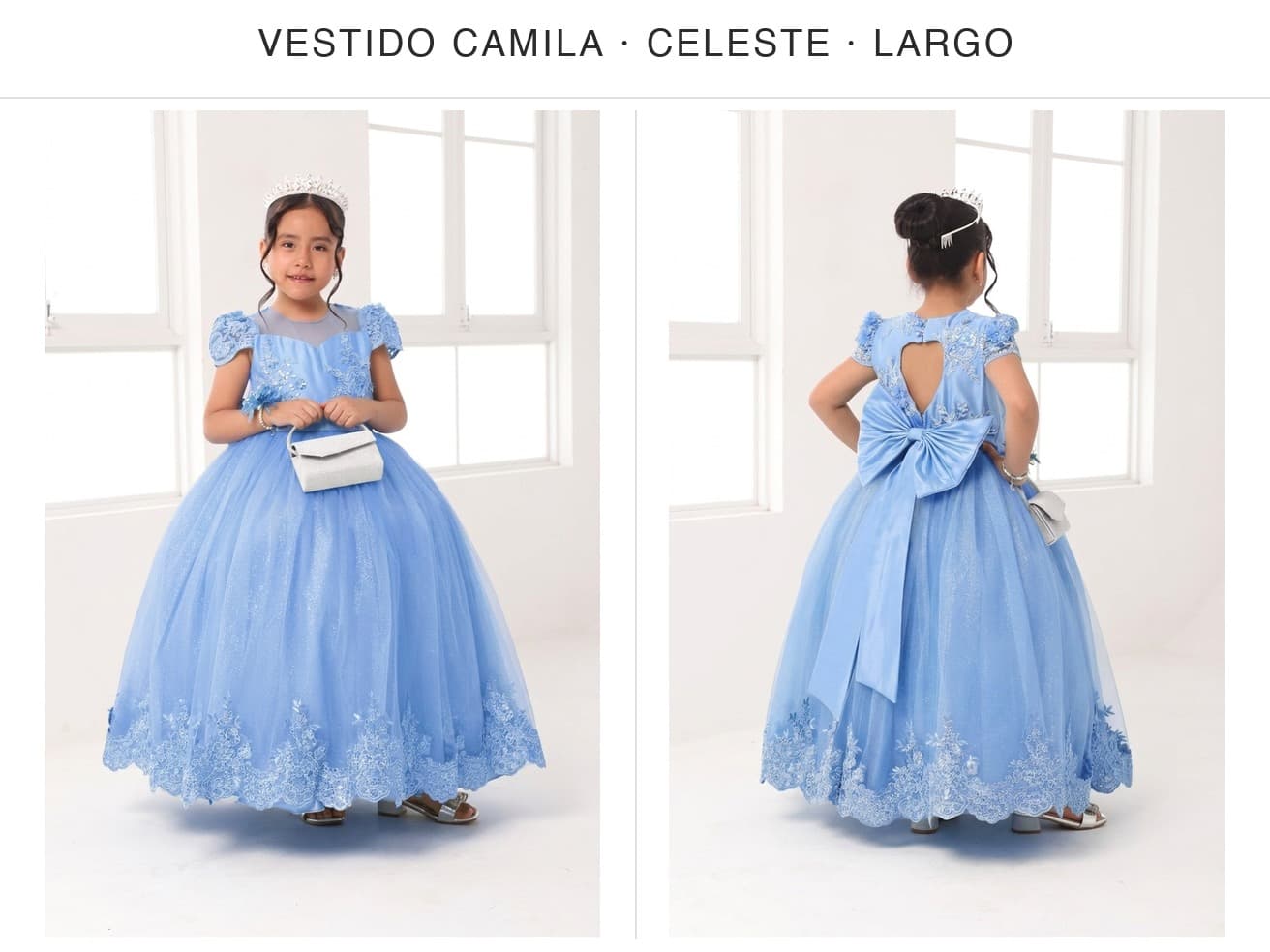 Vestido Camila — Vestido Camila Celeste T10