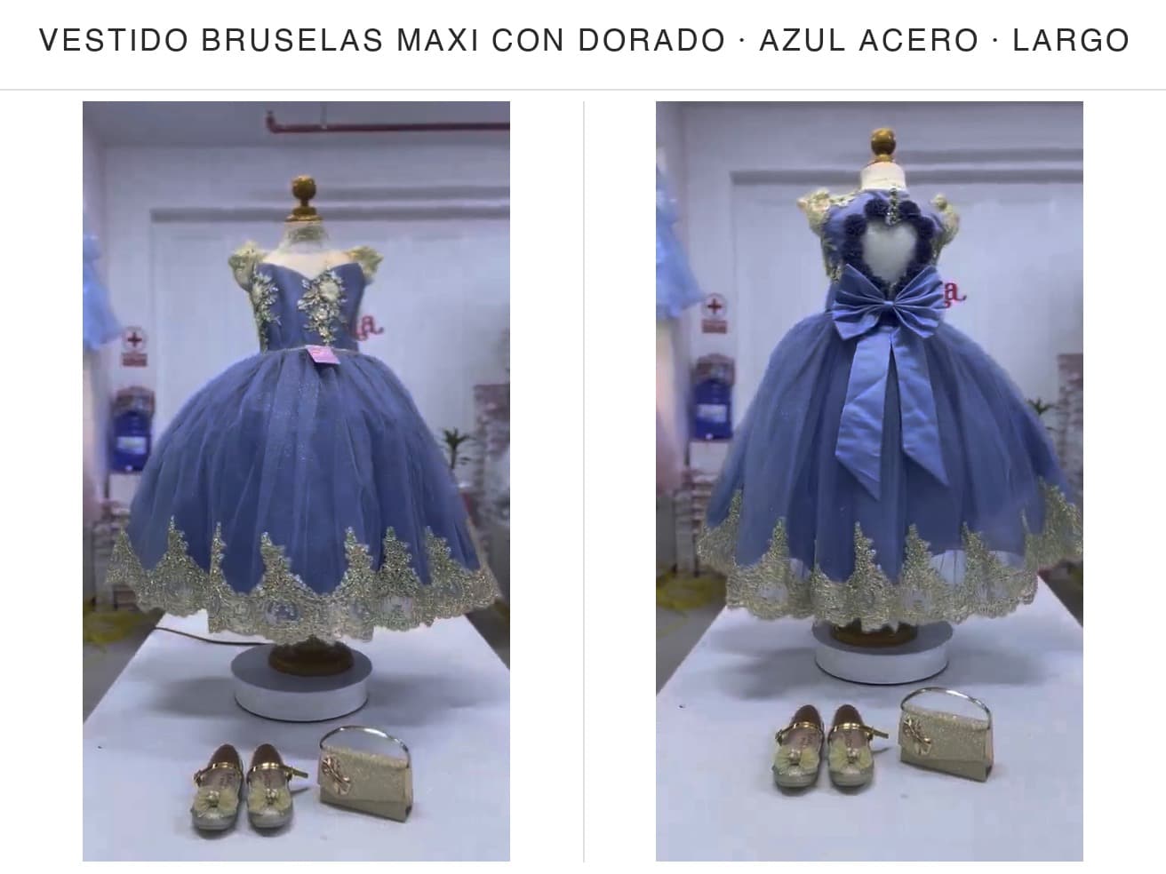 Bruselas Maxi con Dorado — Bruselas Maxi con Dorado Azul Acero T10