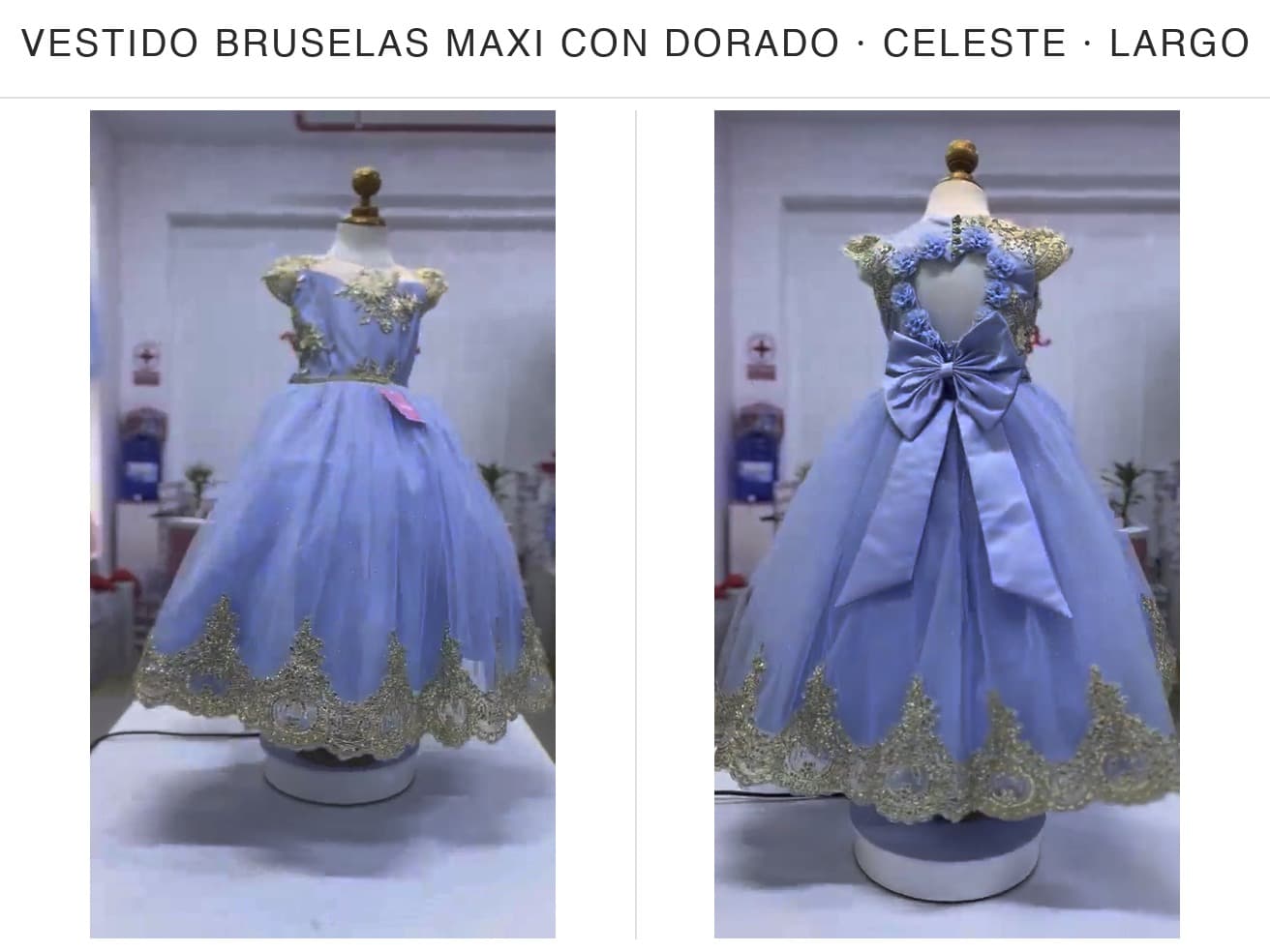 Bruselas Maxi con Dorado — Bruselas Maxi con Dorado Celeste T12